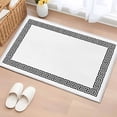 thumbnail image 3 of White Traditional Front Door Rugs 2x3 ft Greek Key Meander Border Square Geometric Small Rug for Entryway Non Slip Washable Bathroom Door Mat Absorbent Floor Mat for Indoor Entrance, 3 of 9