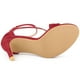 thumbnail image 5 of Sandalias de Tacón de Aguja Correa de Tobillo Cremallera para Mujeres Rojo 41, 5 of 6