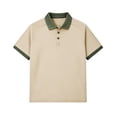 thumbnail image 4 of Mens Big & Tall Polo Shirts Short Sleeve Moisture Wicking Casual Athletic Golf Tennis Collared Shirts Size M-4XL Khaki, 4 of 7