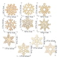 thumbnail image 2 of 20 copos de nieve huecos de madera para manualidades, adornos de madera, accesorios (diseños variados), 2 of 7