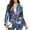 Blue Floral Fish, variant on Psesaysky Fall Maple Leaves Plus Size Blazers for Women Work Office Suits, Open Front Long Sleeve Business Jackets with Pockets, One Button Slim Fit Casual Blazer Coat, Lightweight Trendy Outerwear