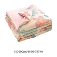 thumbnail image 2 of Jubipavy 59.06x78.74in Floral Print Summer Quilt, Polyester Cool-Feel Air Conditioner Quilt, Machine-Washable, 2 of 4