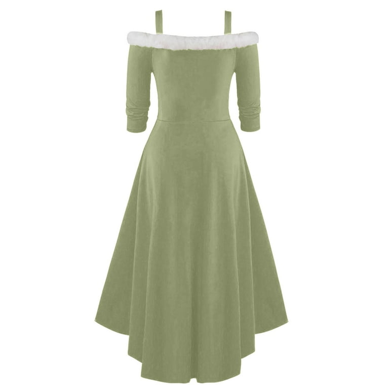 olive green christmas dress Olive Green Christmas & Holiday Dress in Satin By Amelia Couture AC611