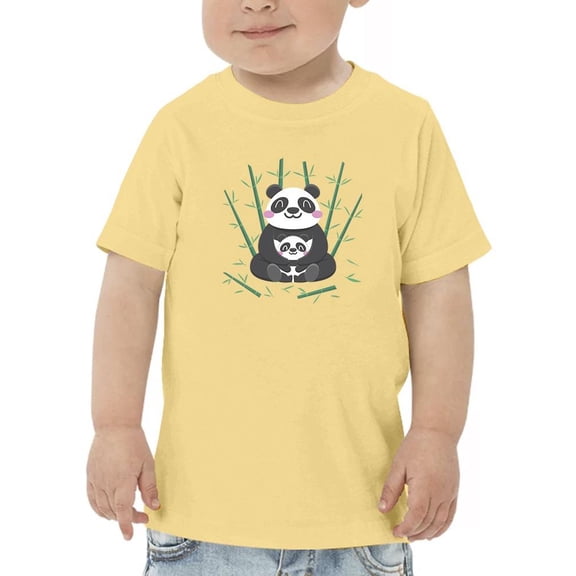 Mother And Son Panda With Bamboo T-Shirt Toddler -Image by Shutterstock, 2 Toddler