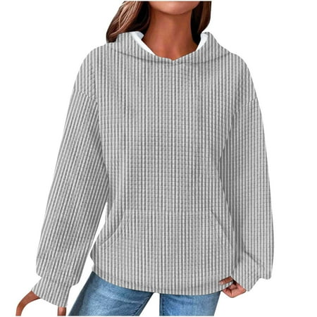Besolor Womens Plus Size Hoodies Fall Long Sleeve Hooded Sweatshirt Casual Loose Pullover Blouse with Pocket