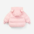 thumbnail image 4 of KAUOD Toddler Zip up Hooded Down Jackets Plain Thick Warm Winter Outwear Puffer Coats Baby Boys Lightweight Windproof Coats, 4 of 5