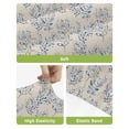 thumbnail image 4 of Rustic Blue Leaves Bar Stool Covers Set of 4, Farmhouse Botanical Beige Stretch Washable Bar Chair Covers with Backs, Removable Pub Counter Height Chair Cover for Kitchen Dining Room Cafe, 4 of 7