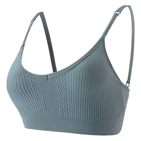 Gnurob on Sale Padded Bralettes for Women  Sports Bras No Underwire Cami Bando Bra Beauty Back Smoothing Bralette for Girls Clearance Gray Small