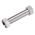 thumbnail image 1 of Uxcell 3.9" Línea de agua flexible corrugada con conector hembra G1 de acero inoxidable tono plateado 1 pieza, 1 of 4