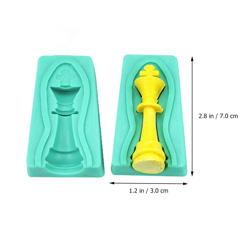 RENACLIPY Silicone Chess Mold Tray 12pcs for Baking and Home Use, Cube Maker for Chess