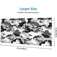 thumbnail image 3 of Camouflage Camo Gaming Mouse Pad XL Black White Gray Extended Big Large Desk Mat Non-Slip Rubber Base Stitched Edge Long Keyboard Mousepad for PC Computer Laptop,31.5×11.8 in, 3 of 6