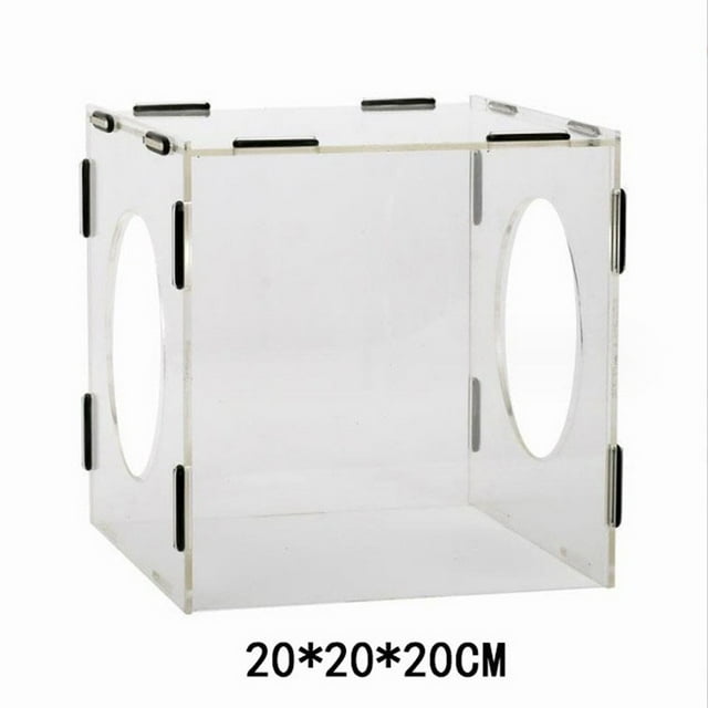 MYG Grinding Dust Box Acrylic Buffing Dust Hood with 2Holes for Polishing Dust Cover