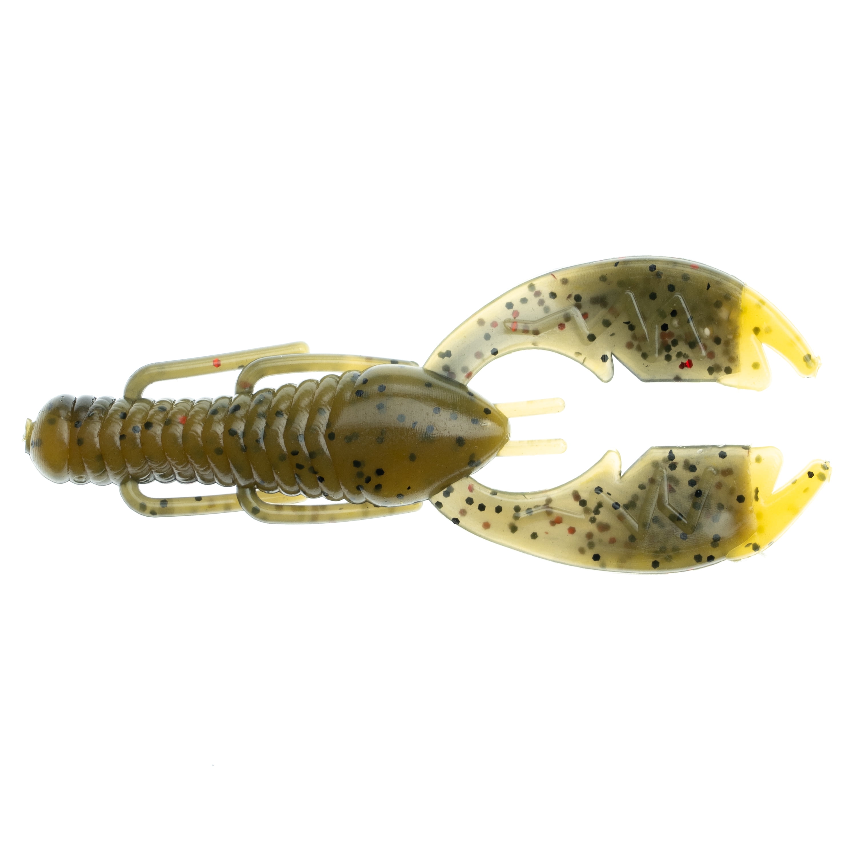 (2 pack) NetBait Paca Slim, Coosa Flare, Crawfish Freshwater Fishing Soft Baits, 4in, 7 pieces