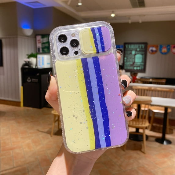 TOP SHE Case for Apple iPhone 11 Pro Max (6.5 Inch), Durable Silicone Case Slim Fit Lightweight Cover Scratch Resistant Drop Proof Cute Rainbow Pattern Cell Phone Case (Colorful E)