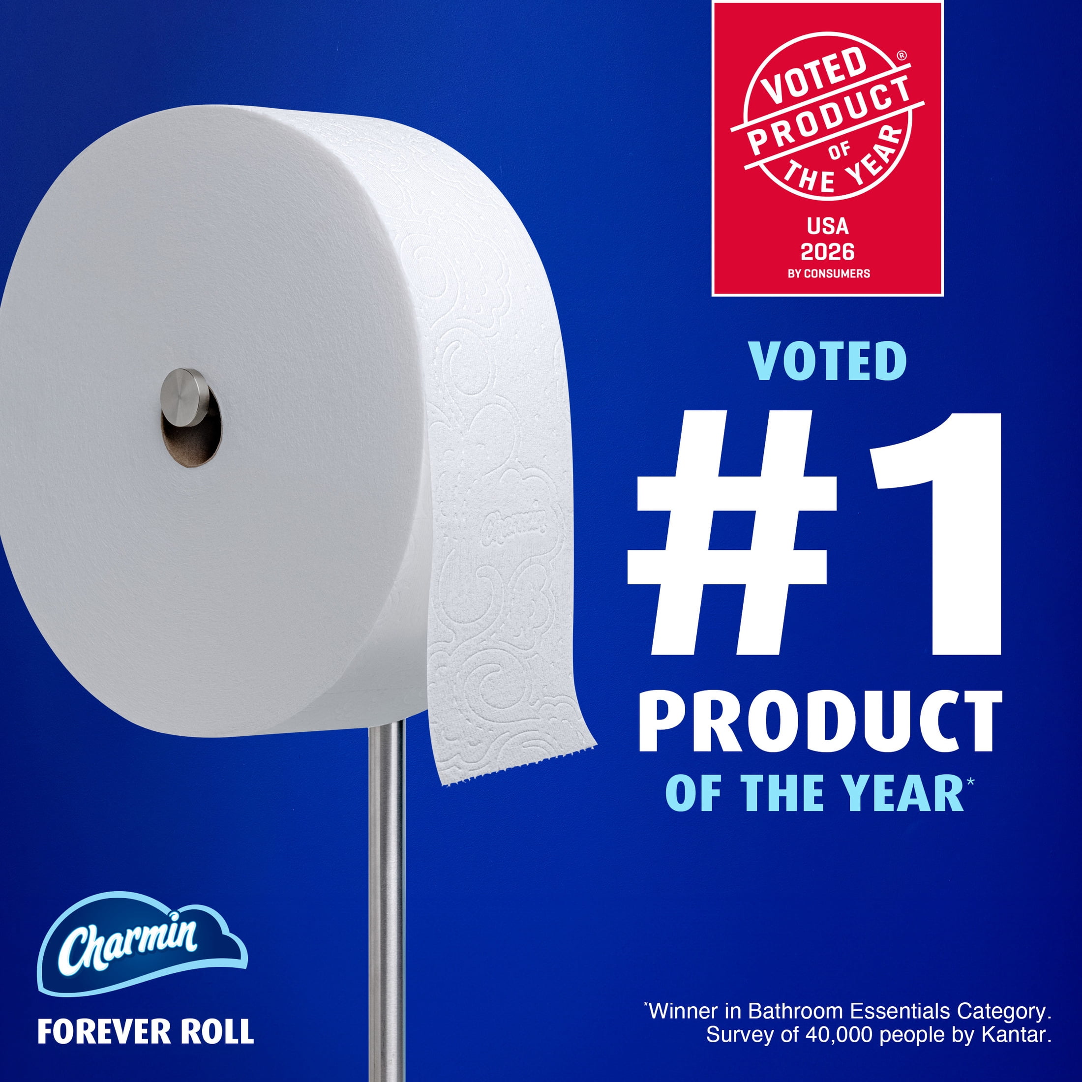 Charmin Toilet Paper Ultra Soft, Forever Roll Refill Rolls, 2-ply Bath Tissue, 3 Count