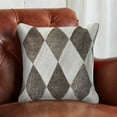 thumbnail image 3 of Ox Bay Geometric Faux Leather Hide Throw Pillow, Silver / Brown, 20 in. x 20 in., Count per Pack 1, 3 of 7