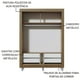 thumbnail image 5 of Ropero Closet Madesa Dallas Plus 2 Puertas Corredizas 4 Cajones con Pies Marrón, 5 of 5