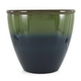 thumbnail image 3 of Suncast Seneca 16" Ombre Decorative Resin Plant Flower Planter Pot, Green/Blue, 3 of 9
