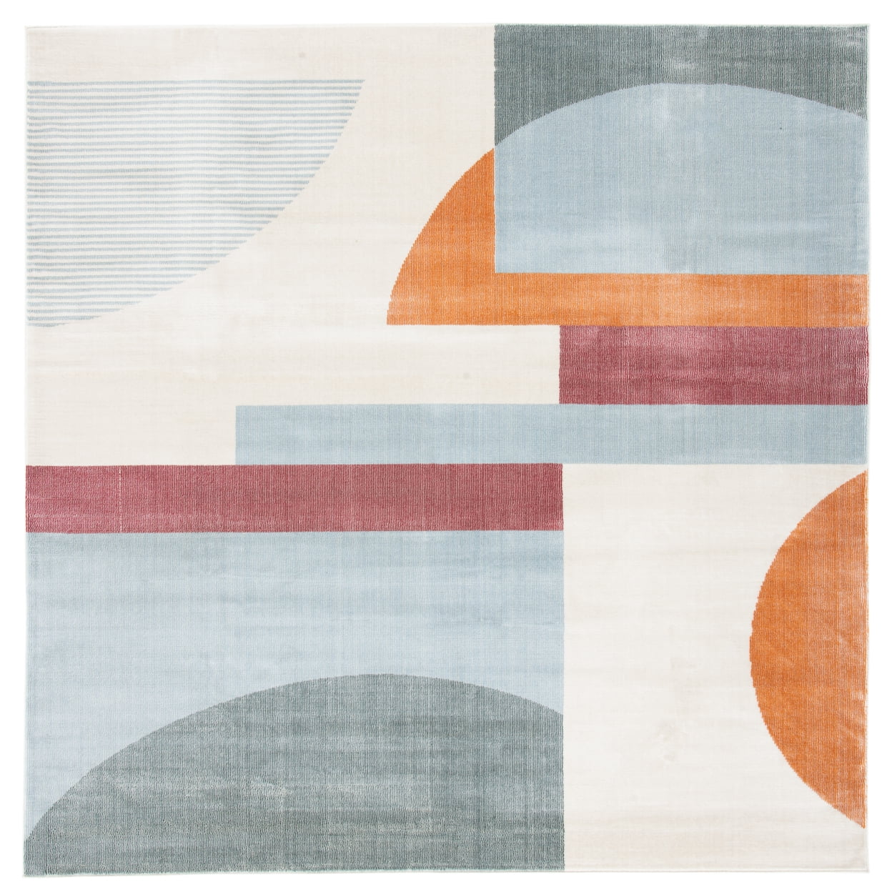 SAFAVIEH Orwell Hayden Abstract Runner Rug, Ivory/Blue, 2'2" x 5'