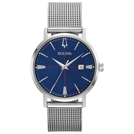 Bulova Men's Aerojet Classics Watch Silver Mesh 39mm Stainless Steel 96B289