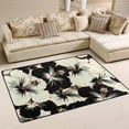 thumbnail image 6 of SKYSONIC Aloha Typography Hibiscus Area Rug Pad 24x36 Inch 100% Light Weight Polyester Fabric for Living Bedroom, 6 of 6