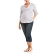 thumbnail image 3 of Maternity Oh! Mamma Jeans with Full Panel and Rolled Cuff (Available in Plus Sizes), 3 of 5