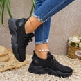 thumbnail image 3 of Stralyhd Womens Walking Shoes Non Slip Running Tennis Shoes Athletic Slip on Rubber Sneakers Mesh Workout Casual Black 40, 3 of 7