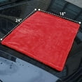 thumbnail image 5 of 2 Pack Car Drying Towel, Premium Microfiber Towels for Cars, 1000GSM, Edgeless Twisted Loop Design, No Streaks, Scratches, or Water Spot, Absorbent Wash Towel, 18" x 24" (Red&Grey) Red, 5 of 5