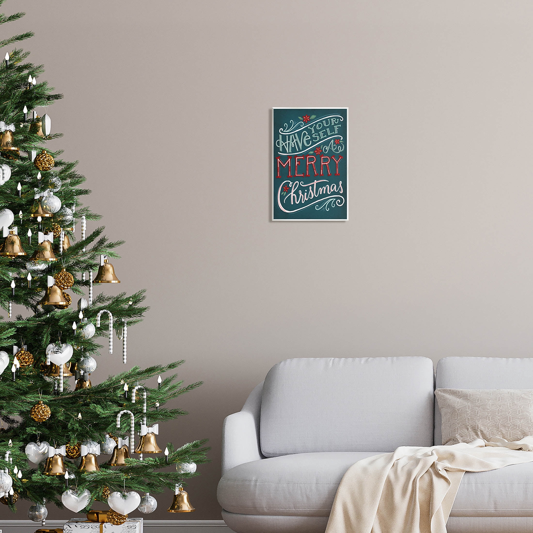 Have Yourself Merry Christmas Phrase Holiday Graphic Art Unframed Art Print Wall Art