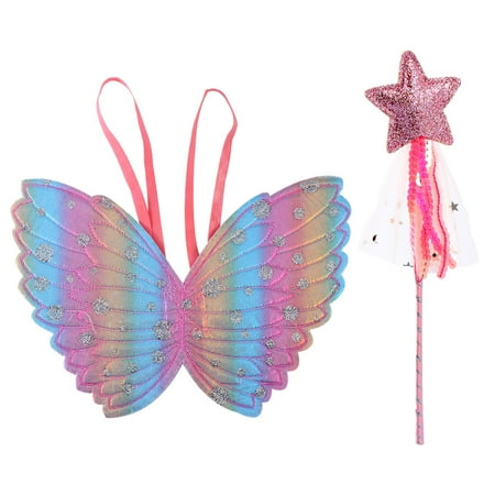 

2 Pcs 1 Set Lovely Cloth Fairy Stick Stylish Kids Performance Clothes (Pink)