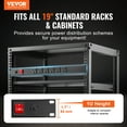 thumbnail image 2 of VEVOR 19" 1U PDU 12 Outlets Rack Mount Power Strip Surge Overload Protection, 2 of 9