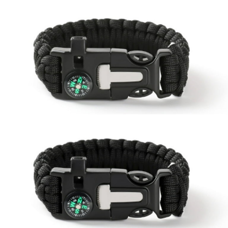 Survival Bracelets for Camping Gear Kits,Embedded Compass,Emergency  Multitools
