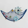 thumbnail image 6 of Fdelink Hangs Nautical Fishing Net Shell Coastal Design Seaside Wall Hanging Home Party Decoration Cotton Thread Net (Dark Blue), 6 of 9