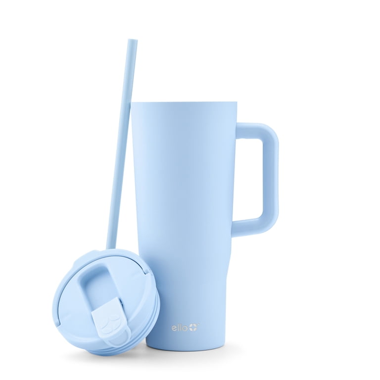 Ello Ultra Clean 40 oz Stainless Steel Tumbler with Handle, Blue
