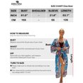 thumbnail image 3 of Edolynsa Boho Printed Long Kimono Dress Bathing Suit Cover-ups Summer Clothing Tunic Women Beach Wear, 3 of 8