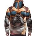 thumbnail image 7 of Honeii French Bulldog In Sunglasses Pattern Mens Hoodies Men's Loose Sleeve Sweatshirt,Pullover Hooded Sweatshirt for Men,Essentials Hoodie-Small, 7 of 7