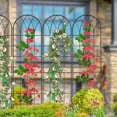 thumbnail image 2 of Slsy 4 Pack Metal Garden Trellis for Cllimbing Plants Outdoor, Flowers Tomato Cucumber Rose Vines Vegetable, Metal Coated Rustproof Garden Trellis for Patio, 60" x 16", 2 of 9
