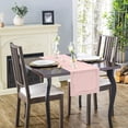 thumbnail image 3 of Rose Gold Blush Pink Hemstitch Table Runner Farmhouse Decor 14 x 54 Polyester Linen, 3 of 6