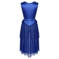 thumbnail image 2 of Jowowha Womens Praise Dance Dress Sleeveless Lace-up Sides Split Worship Dress Lyrical Dancewear Blue XXL, 2 of 7