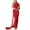 Red, variant on Women's One Shoulder Party Dress Ruched Formal Bodycon Maxi Gown Dress for Evening Black M