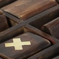 thumbnail image 4 of Deco 79 28555 Tic Tac Toe, Brown, 4 of 5