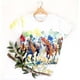 thumbnail image 4 of Tops de Ajuste Suelto para las Mujeres Nueva Manga Corta Cuello Redondo Suéter Caballo Casual Impreso Camiseta, Ligero Top de Verano, 4 of 4