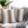 thumbnail image 2 of Brown White Ombre Throw Pillow Covers 16x16 Inch Set of 2, Abstract Art Modern Brown Gradient Waterproof Outdoor Pillow Covers, Decorative Cushion Pillowcases for Couch, Sofa, Bed, Garden, Patio, 2 of 9
