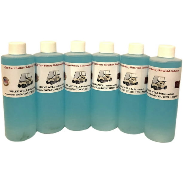 Golf Cart Battery Refurbish Liquid Solution 6 Pack Fix Renew Repair Batteries