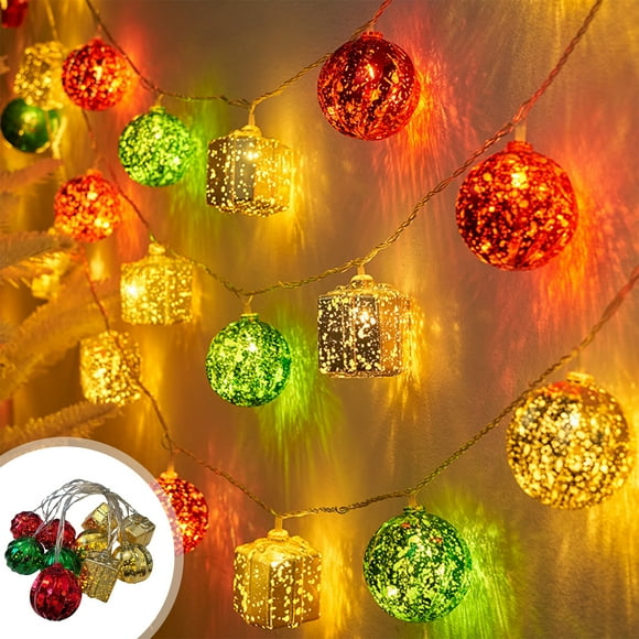 TopLLC Christmas Decorations, Christmas Ornaments String Lights With 78 Ft And Gift Box Combination Novelty Christmas Lights With 10 LEDs For Tree Home And Room Decorations String Lights
