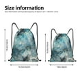 thumbnail image 3 of Drawstring Backpack, Men Ladies Waterproof Sports Backpack Gym Bag-Marble Abstract Art Pattern-Small Size, 3 of 8