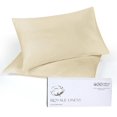 thumbnail image 3 of Royale Linens 400 Thread Count 100% American Grown Cotton Pillowcase Set - Luxury Sateen King Pillow case - 20"x40" Inch Soft & Smooth Set of 2 Beige Pillowcases - (King, Moroccan Sand), 3 of 9