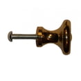 thumbnail image 4 of Bright Brass Drawer Door Knobs 1" Dia. x 1" H Round Spooled Doorknobs for Kitchen Cabinet, Dresser, Wardrobe, Medicine Chest w/Screws Renovators Supply, 4 of 4