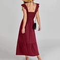 thumbnail image 4 of Qiopertar Robe d'Été Sans Manches Unie pour Femmes en Solde Livraison Gratuite à Moins de 5$ jusqu'à 90 % de Réduction, 4 of 8