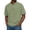 #114Green, variant on Washed Henley Tshirts for Man Distressed Vintage Retro Relaxed Fit Tops Crew Neck Short Sleeve Polo Shirts